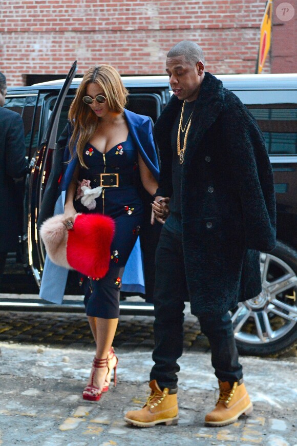 Beyoncé et Jay Z à New York. Le 12 février 2015.
