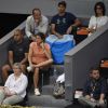 Amélie Mauresmo enceinte, dans les tribunes du Masters 1000 de Madrid, le 7 mai 2015