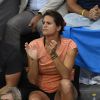 Amélie Mauresmo enceinte, dans les tribunes lors du Masters 1000 de Madrid, en supportrice d'Andy Murray, le 7 mai 2015