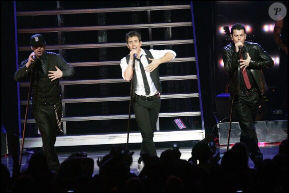 New Kids On The Block lors d'un concert à Los Angeles, le 26 novembre 2008 