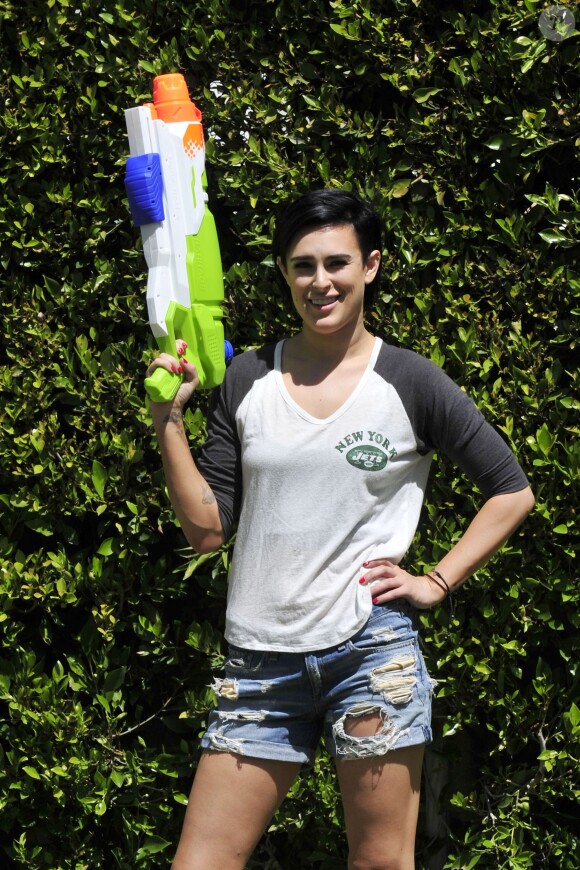 Rumer Willis s'amuse chez un ami, à New York, le 11 mai 2015