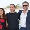 Matteo Garrone, Salma Hayek, Vincent Cassel - Photocall du film "Tale of Tales" lors du 68e Festival International du Film de Cannes, le 14 mai 2015.