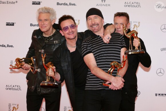 U2 lors des Bambi Awards à Berlin le 13 novembre 2014