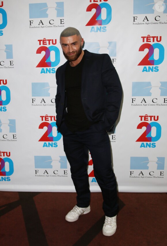 François Sagat - Dîner des 20 ans du magazine Têtu au restaurant du Musée du Quai Branly "Les ombres" à Paris le 18 mai 2015.