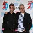 Tanel et Jean-Paul Gaultier - Dîner des 20 ans du magazine Têtu au restaurant du Musée du Quai Branly "Les ombres" à Paris le 18 mai 2015.