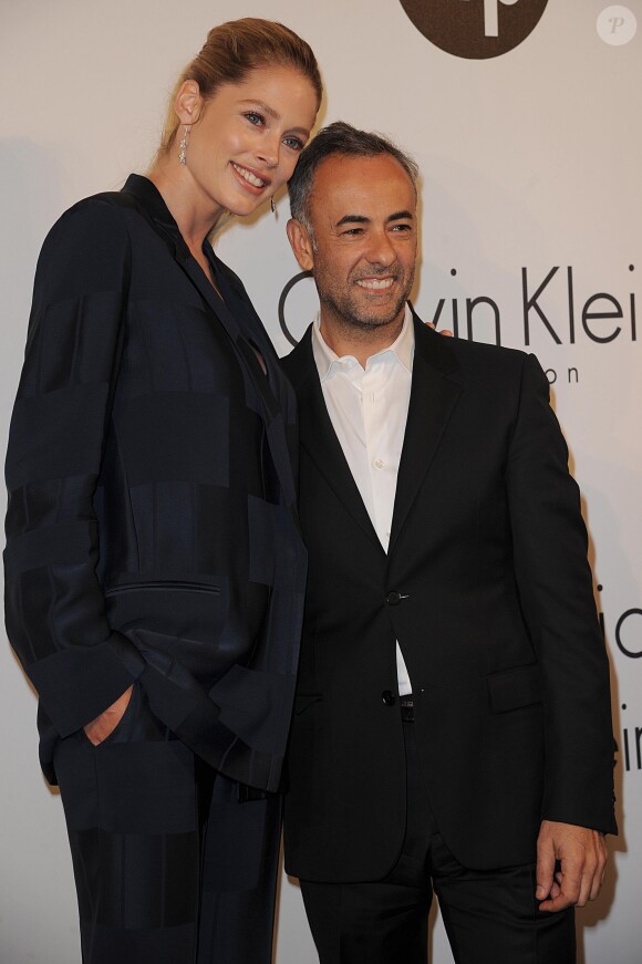 Doutzen Kroes et Francisco Costa assistent à la soirée Calvin Klein, en marge du 68e Festival de Cannes. Cannes, le 18 mai 2015.