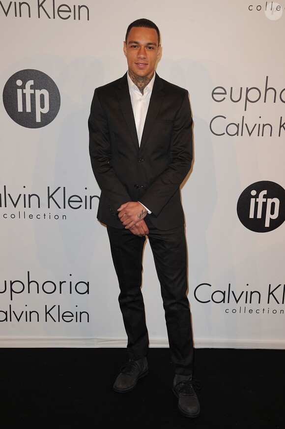 Gregory Van Der Wiel assiste à la soirée Calvin Klein, en marge du 68e Festival de Cannes. Cannes, le 18 mai 2015.