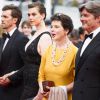 James Marshall, sa femme Elettra Rossellini Wiedemann, Isabella Rossellini - Montée des marches du film "Sicario" lors du 68e Festival International du Film de Cannes le 19 mai 2015