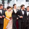 Isabella Rossellini, Elettra Rossellini Wiedemann, son mari James Marshall - Montée des marches du film "Sicario" lors du 68e Festival International du Film de Cannes le 19 mai 2015