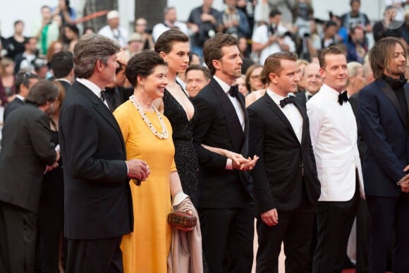 Isabella Rossellini, Elettra Rossellini Wiedemann et son mari James Marshall - Montée des marches du film "Sicario" lors du 68e Festival International du Film de Cannes le 19 mai 2015