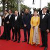 Elettra Rossellini Wiedemann, son mari James Marshall, Isabella Rossellini - Montée des marches du film "Sicario" lors du 68e Festival International du Film de Cannes le 19 mai 2015