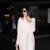 Kendall Jenner arrive à l'aéroport de Nice pour se rendre sur un bateau sur le port de Cannes, le 19 mai 2015