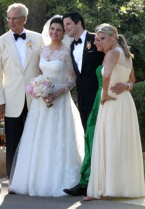 Exclusif - Casey Wilson et David Caspe se sont mariés lors d'une cérémonie de intime au Ojai Valley Inn à Ojai, le 25 mai 2014. C'est le frère de Casey Wilson qui les a mariés selon les rites juifs du mariage devant 170 invités.  
