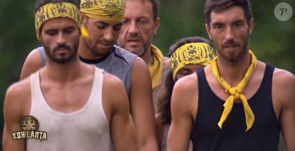 Les jaunes arrivent à l'épreuve de confort dans Koh-Lanta 2015, sur TF1, le vendredi 22 mai 2015