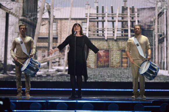 Lisa Angell, candidate française, en répétitions à l'Eurovision à Vienne le 20 mai 2015