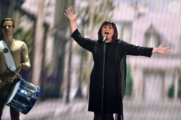 Lisa Angell, candidate française, en répétitions à l'Eurovision à Vienne le 20 mai 2015