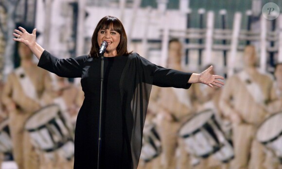 Lisa Angell, candidate française, en répétitions à l'Eurovision à Vienne le 20 mai 2015