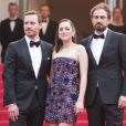  Michael Fassbender, Marion Cotillard&nbsp;(robe Dior)&nbsp;et Justin Kurzel - Mont&eacute;e des marches du film "Macbeth" lors du 68e Festival International du Film de Cannes le 23 mai 2015 