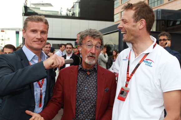 David Coulthard, Eddie Jordan, Alexander Wurz dans le paddock du Grand Prix de Monaco durant les essais du 23 mai 2015