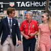 Michel Ferry, le commissaire général de l'ACM fait découvrir le circuit du Grand Prix de Monaco à Pierre Casiraghi et sa fiancée Beatrice Borromeo le 23 mai 2015