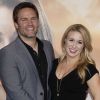 Scott Porter et sa femme Kelsey Mayfield à la première du film "Jupiter Ascending" à Hollywood, le 2 février 2015. 
