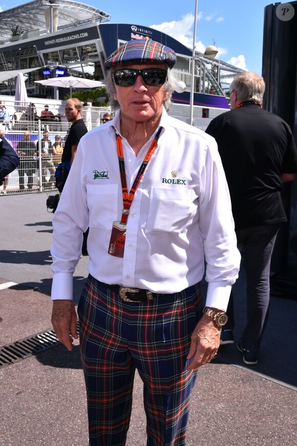 Sir Jackie Stewart lors du 73e Grand Prix de Monaco le 24 mai 2015.