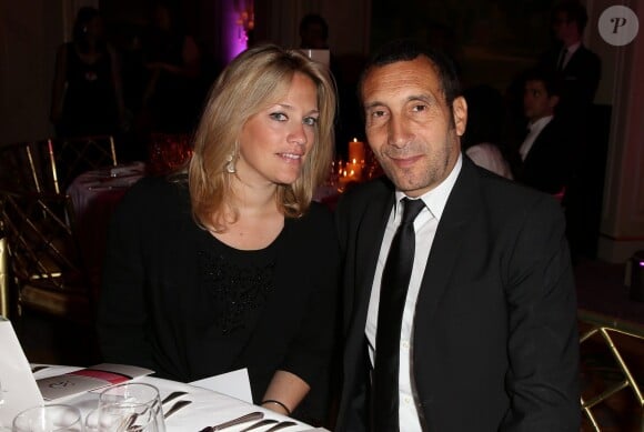 Exclusif - Zinedine Soualem et sa compagne Caroline Faindt - Dîner du Global Gift Gala, organisé au Four Seasons Hôtel George V à Paris, le 25 mai 2015.