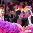 Exclusif - Jean-Claude Darmon et sa compagne Hoda Roche - Dîner du Global Gift Gala, organisé au Four Seasons Hôtel George V à Paris, le 25 mai 2015.