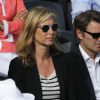 Michèle Laroque et François Baroin au second jour des Internationaux de Roland-Garros à Paris, le 25 mai 2015