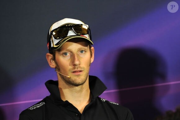 Romain Grosjean lors de la conférence de presse du Grand Prix de Monaco à Monte-Carlo, le 20 mai 2015