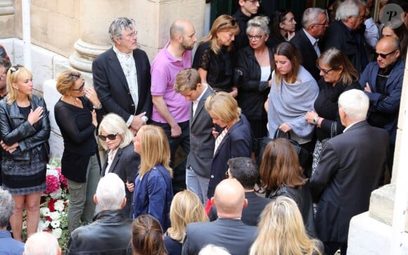 Obsèques de Jean de Colmont (Propriétaire du Club 55 et des Caves du Roy de Saint-Tropez) à Saint-Tropez le 26 mai 2015. 