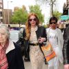Lindsay Lohan sort du restaurant The Ivy Garden à Chelsea, Londres, le 4 mai 2015