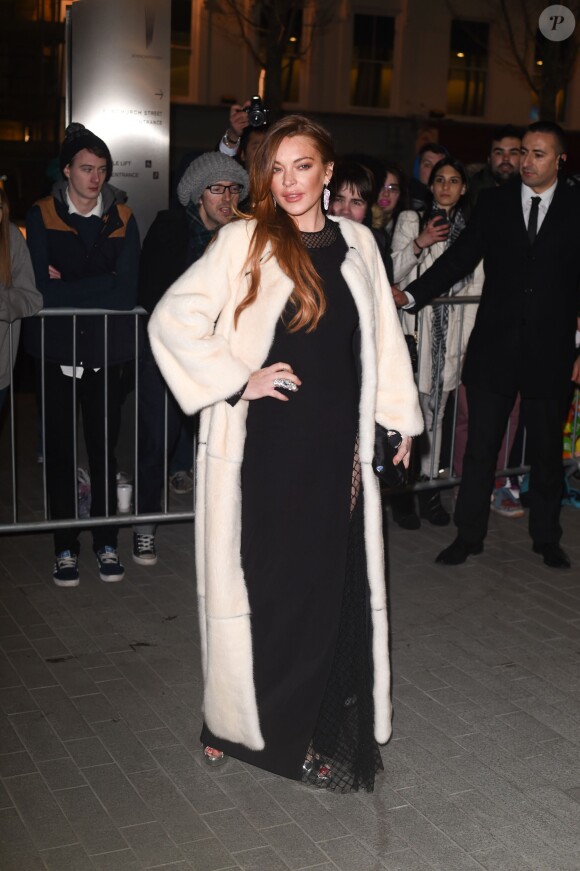 Lindsay Lohan - Arrivée des people à la cérémonie des "ELLE Style Awards 2015" à Londres, le 24 février 2015.