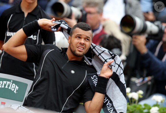 Jo-Wilfried Tsonga à Roland-Garros à Paris, le 31 mai 2015. 