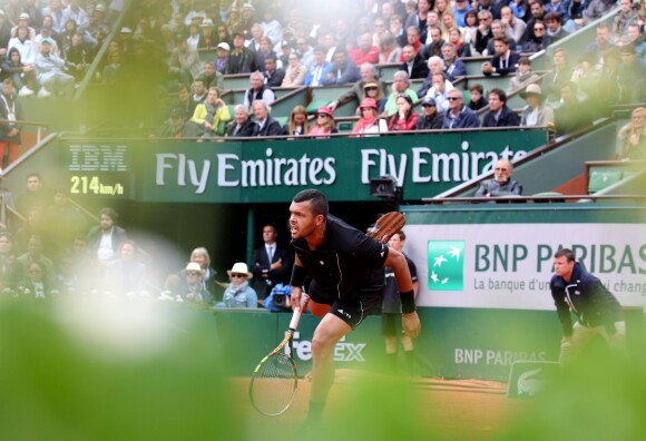 Jo-Wilfried Tsonga à Roland-Garros à Paris, le 31 mai 2015. 