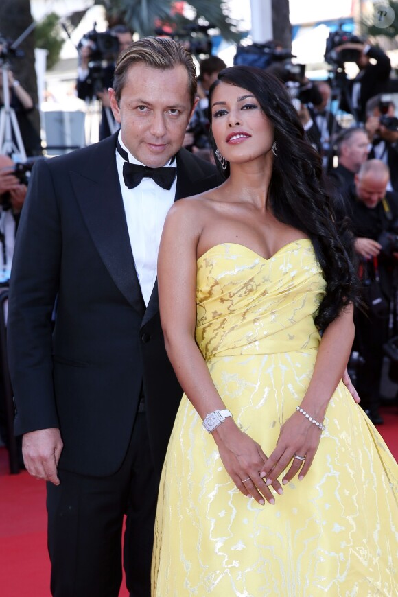 Ayem Nour et son compagnon Vincent Miclet - Montée des marches du film Inside Out (Vice-Versa) lors du 68e Festival International du Film de Cannes, le 18 mai 2015.