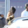 Tyga et Kylie Jenner quittent le magasin de vêtements Maxfield à West Hollywood, Los Angeles, le 1er juin 2015.