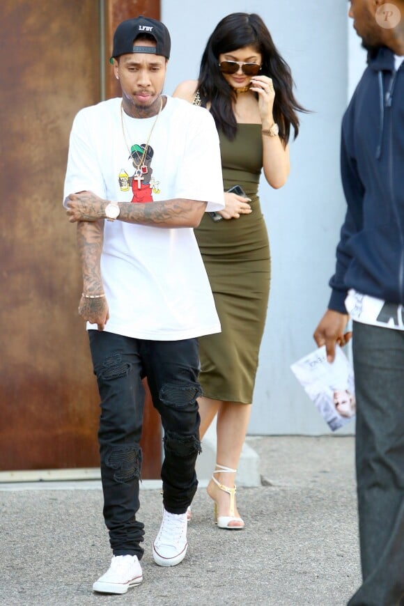 Tyga et Kylie Jenner à West Hollywood, Los Angeles, le 1er juin 2015.