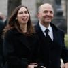 Exclusif - Pierre Moscovici et sa compagne Anne-Michelle Bastéri - Obsèques de Serge Moscovici au cimetière du Montparnasse à Paris, le 20 novembre 2014.