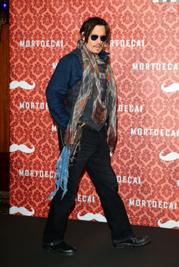 Johnny Depp à Berlin, le 17 janvier 2015.
