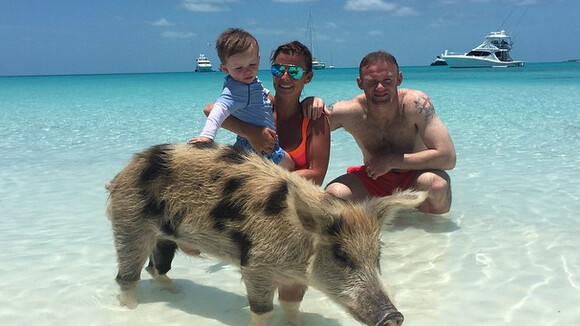 Wayne Rooney : Vacances au soleil avec Coleen, leurs enfants et... un cochon