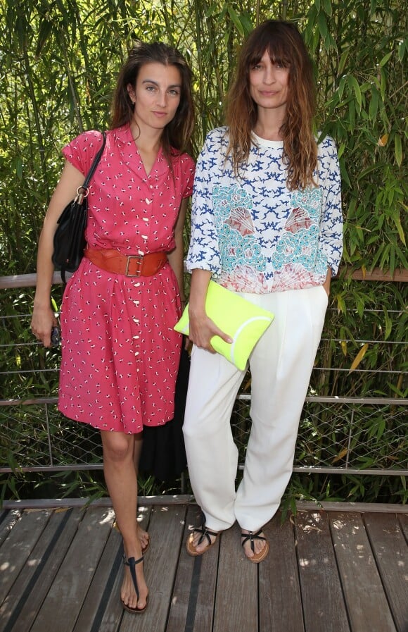 Sonia Sieff et Caroline de Maigret aux Internationaux de Paris à Roland-Garros, à Paris le 4 juin 2015.