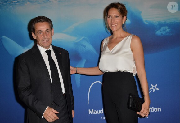Nicolas Sarkozy et Maud Fontenoy - Gala de charité annuel de la Fondation Maud Fontenoy à l'hôtel Bristol à Paris, le 4 juin 2015.