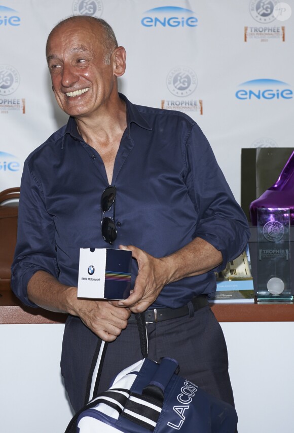 Jean-Michel Aphatie lors de la quatrième et dernière journée du 23e Trophée des personnalités à Roland-Garros, le vendredi 5 juin 2015.