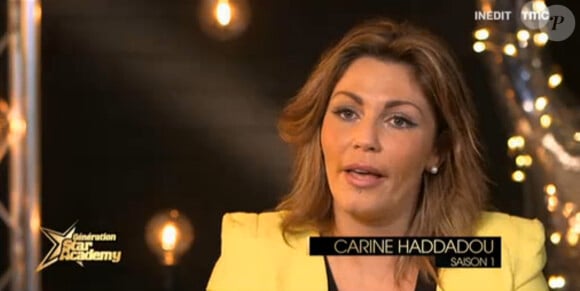 Carine Haddadou, en interview dans l'émission Génération Star Academy, le samedi 6 juin 2015 sur TMC.