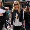 La mere de Lindsay Lohan, Dina, fait du shopping avec des amies a The Grove a Los Angeles. le 1er fevrier 2013  