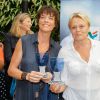 Anne Le Nen et Muriel Robin - Tournoi de babyfoot à l'occasion de la 7e coupe du monde de football féminin au village by CA à Paris le 8 juin 2015.