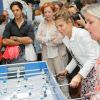 Eva Darlan, Laura Tenoudji et Valérie Damidot - Tournoi de babyfoot à l'occasion de la 7e coupe du monde de football féminin au Village by CA à Paris le 8 juin 2015.