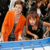 Ruth Elkrief et Carmen Maria Vega - Tournoi de babyfoot à l'occasion de la 7e coupe du monde de football féminin au Village by CA à Paris le 8 juin 2015.