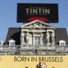 Installations pour la première mondiale du film Les avantures de Tintin : Le secret de la Licorne à Bruxelles le 22 octobre 2011